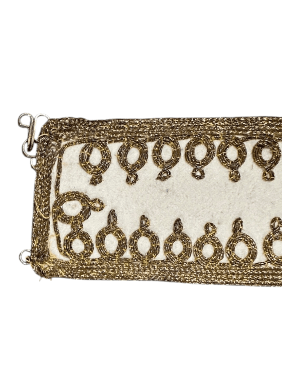 Antique Ottoman Gold Embroidered Belt/Sash with Intricate Design - Thumbnail 4