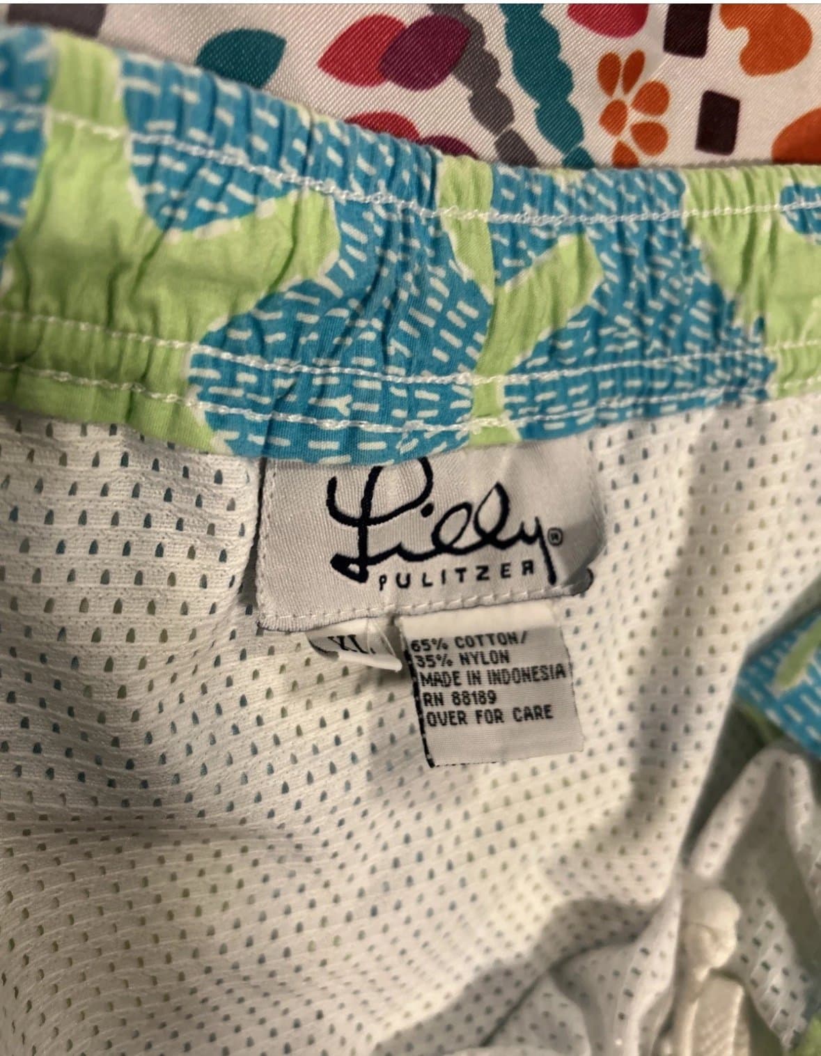 Mens Swim Trunks Lilly Pulitzer Lined Mesh Size XL Board Shorts - Thumbnail 2