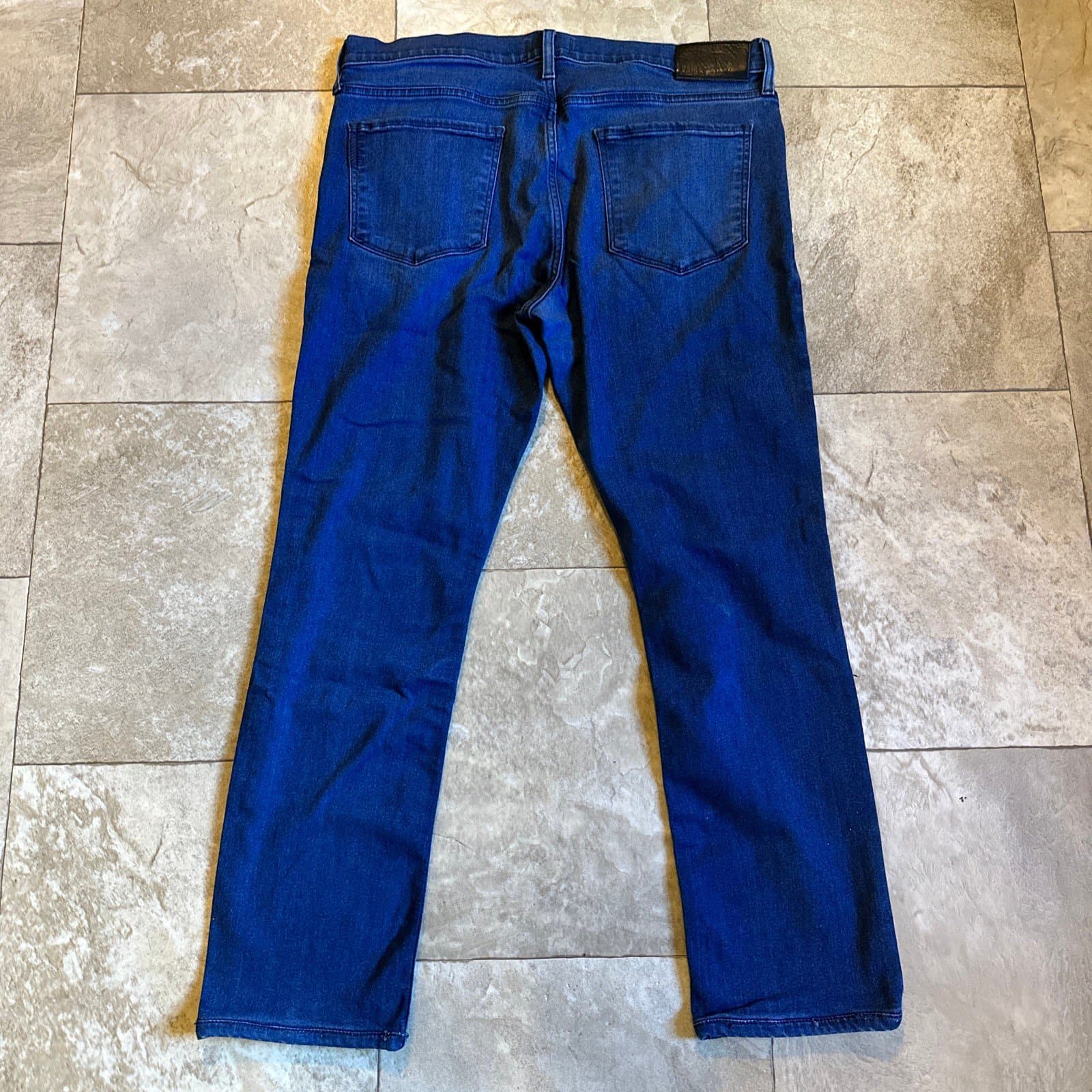 Paige Mens Federal Slim Straight Leg Jeans 34 Mid Rise Dark Wash Blue EUC!! - Thumbnail 6