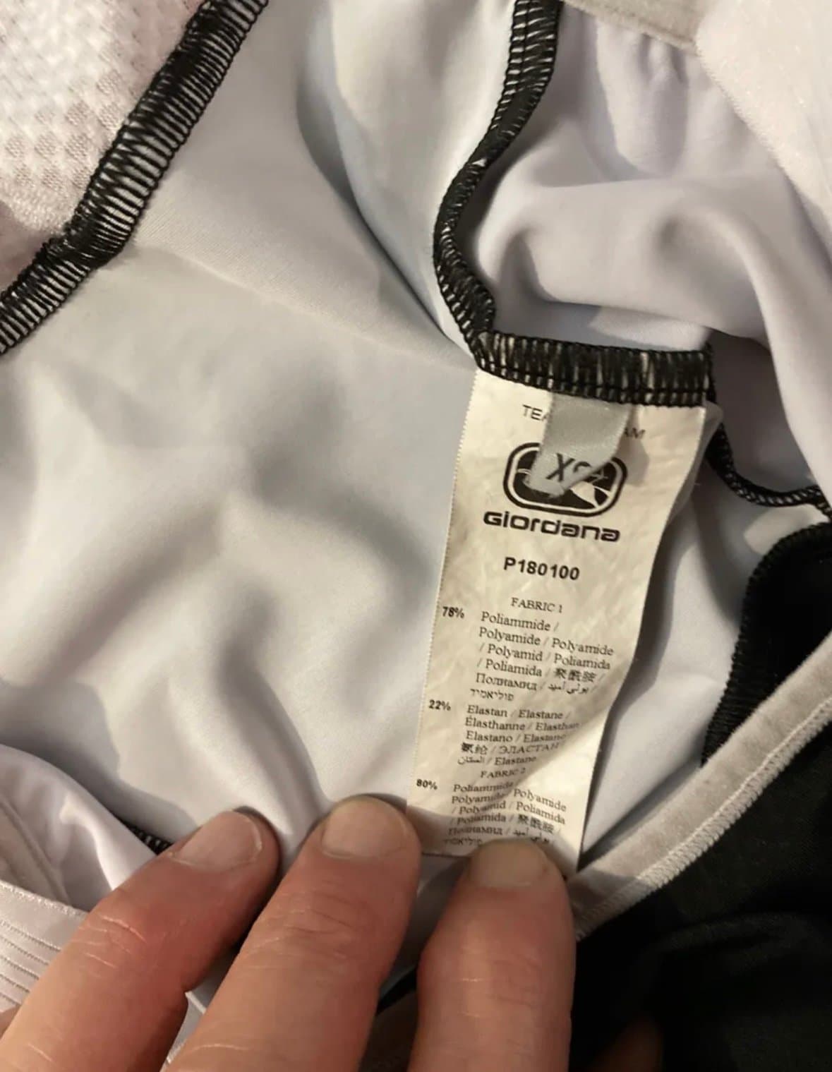 Giordana Cycling Bib Shorts Padded Size XS Velo Shop White Purple Black - Thumbnail 2