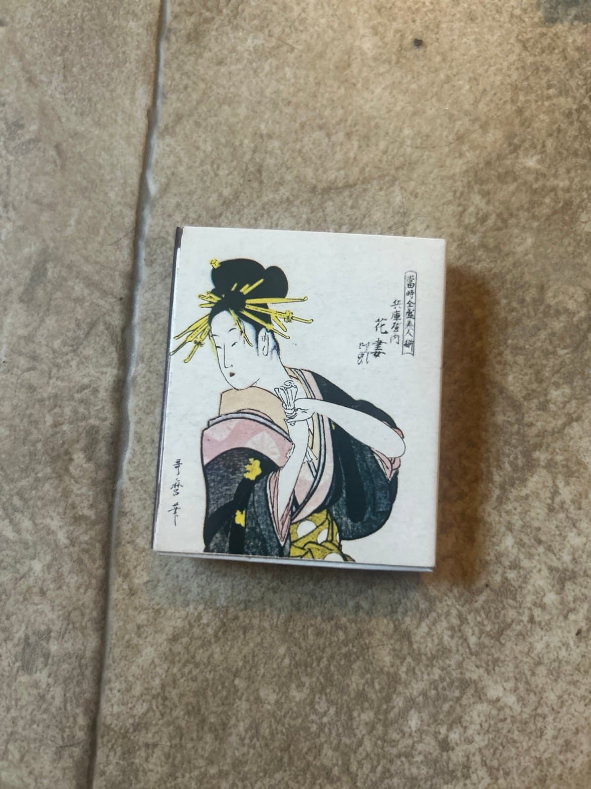 Japanese Vintage Match Box with Sticks
