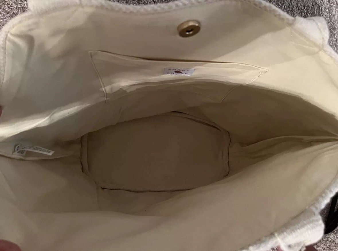 Shade & Shore Bag. New With Tags. Cream Color. Macrame Style Large Bag. - Thumbnail 4
