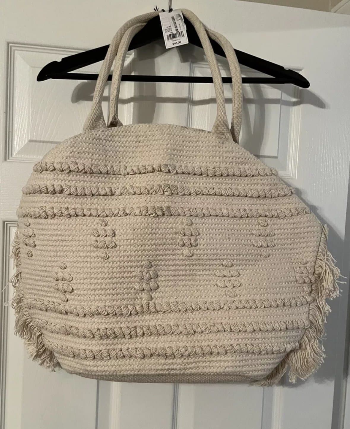 Shade & Shore Bag. New With Tags. Cream Color. Macrame Style Large Bag.