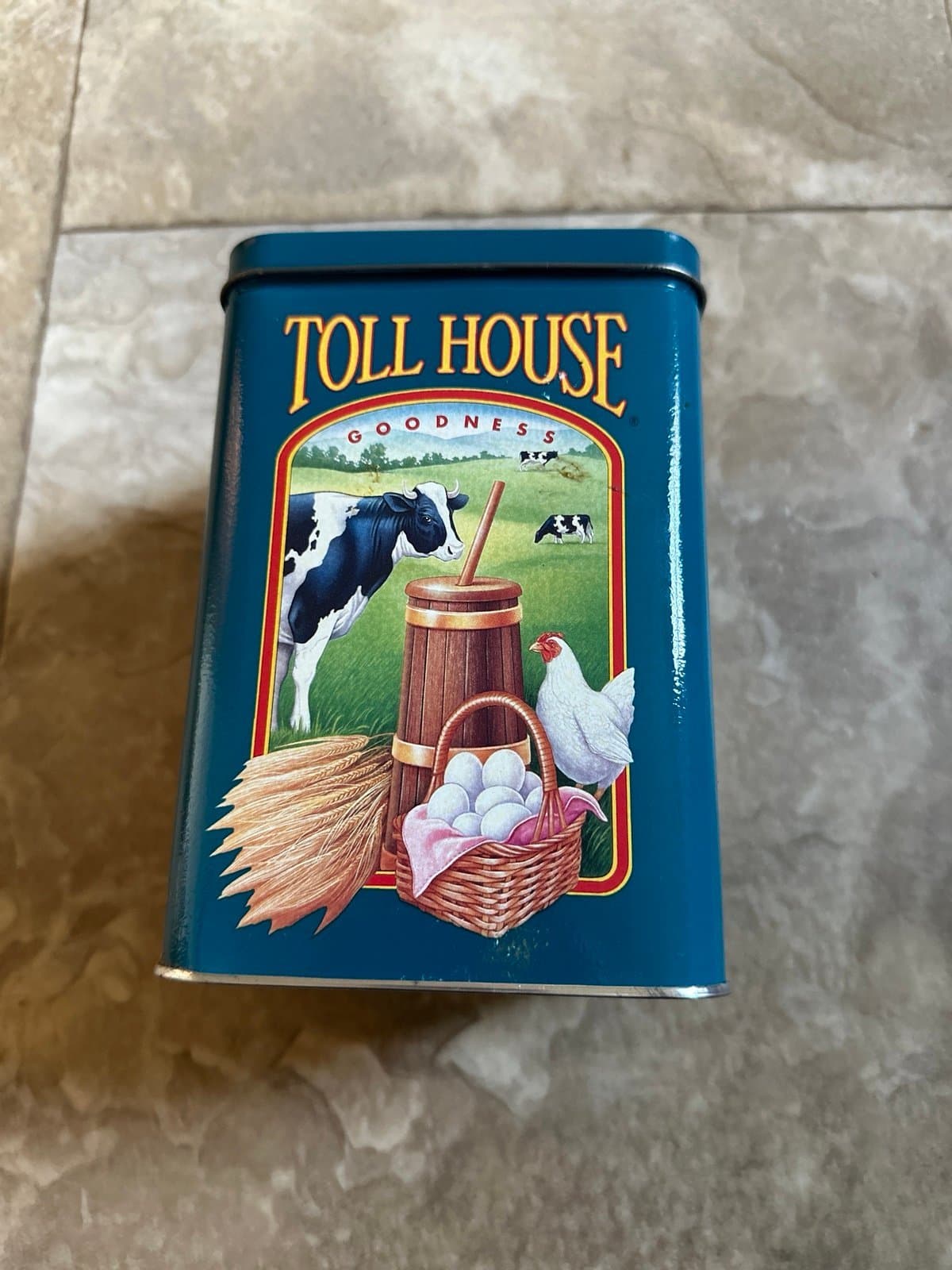 Vintage 1980’s Limited Edition Tin Can Box Nestle Toll House Morsels Cookie Jar - Thumbnail 4