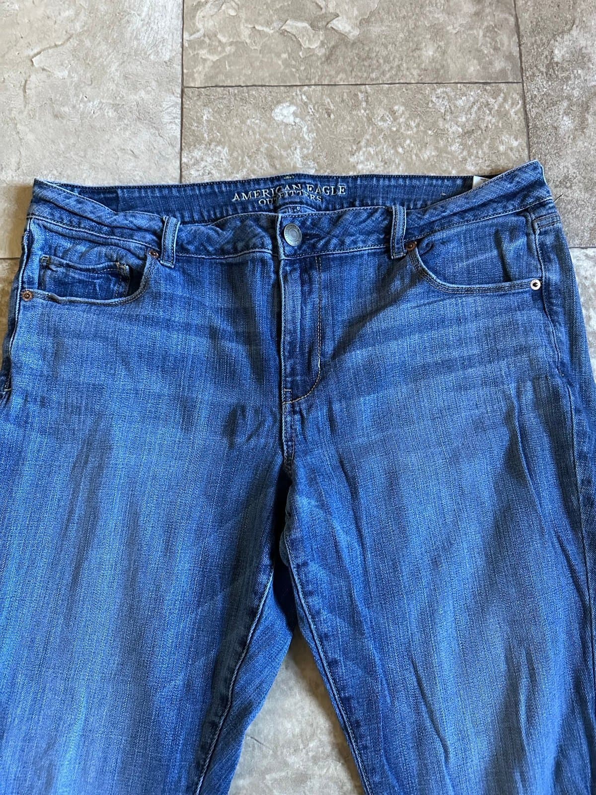 AE AMERICAN EAGLE OUTFITTERS SKINNY STRETCH WOMENS JEANS SIZE 18 REG - Thumbnail 2