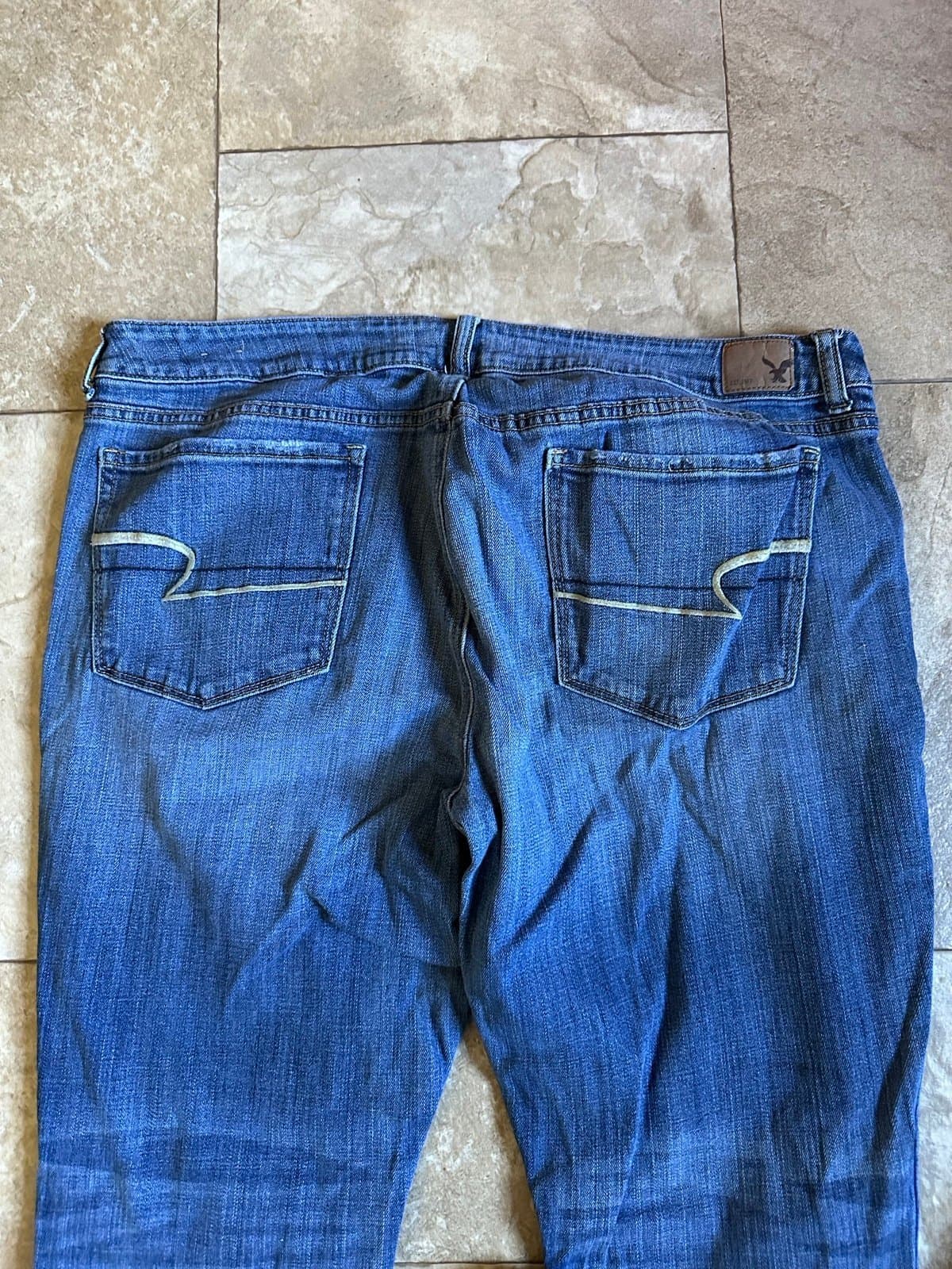 AE AMERICAN EAGLE OUTFITTERS SKINNY STRETCH WOMENS JEANS SIZE 18 REG - Thumbnail 7