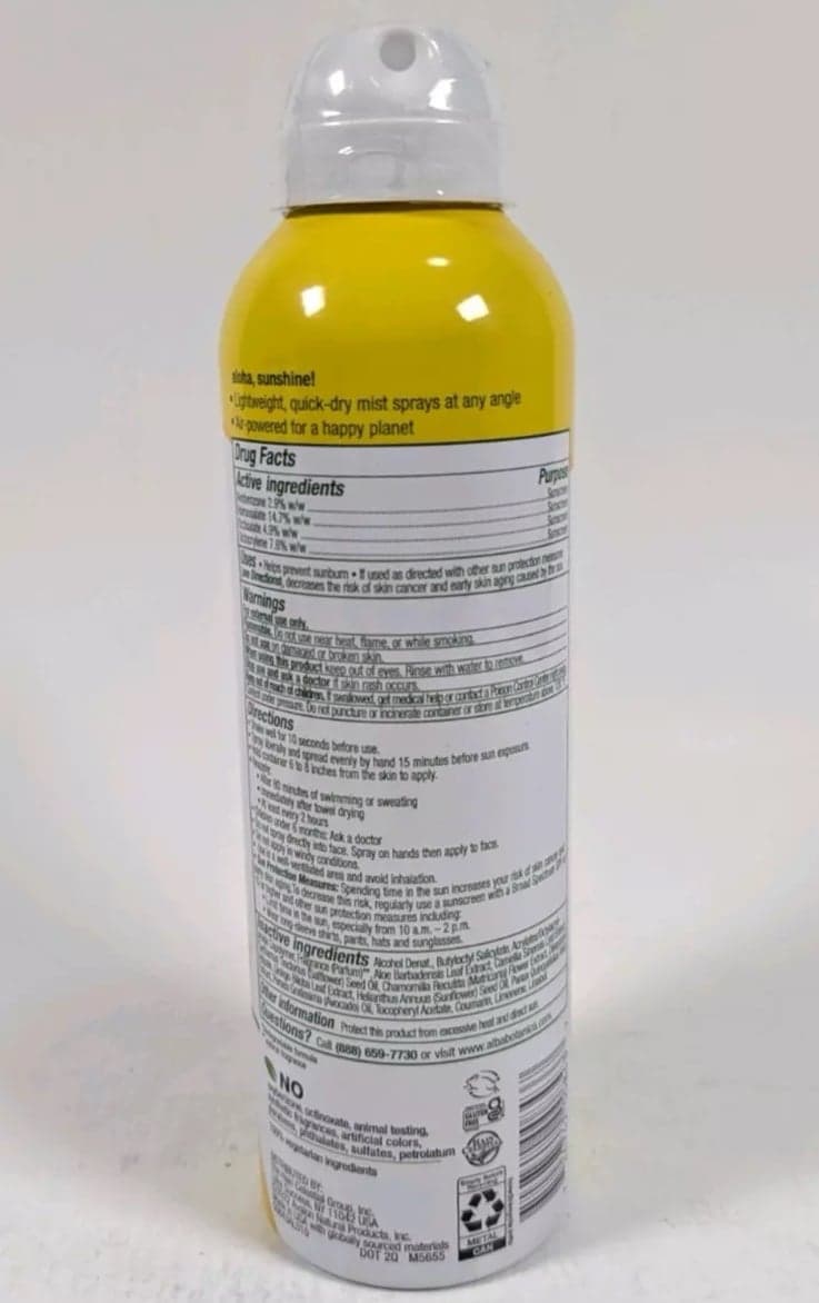Alba Botanica Hawaiian Sunscreen Spray Coconut SPF 50 2 Pack Exp 03/25 5 oz Ea - Thumbnail 2