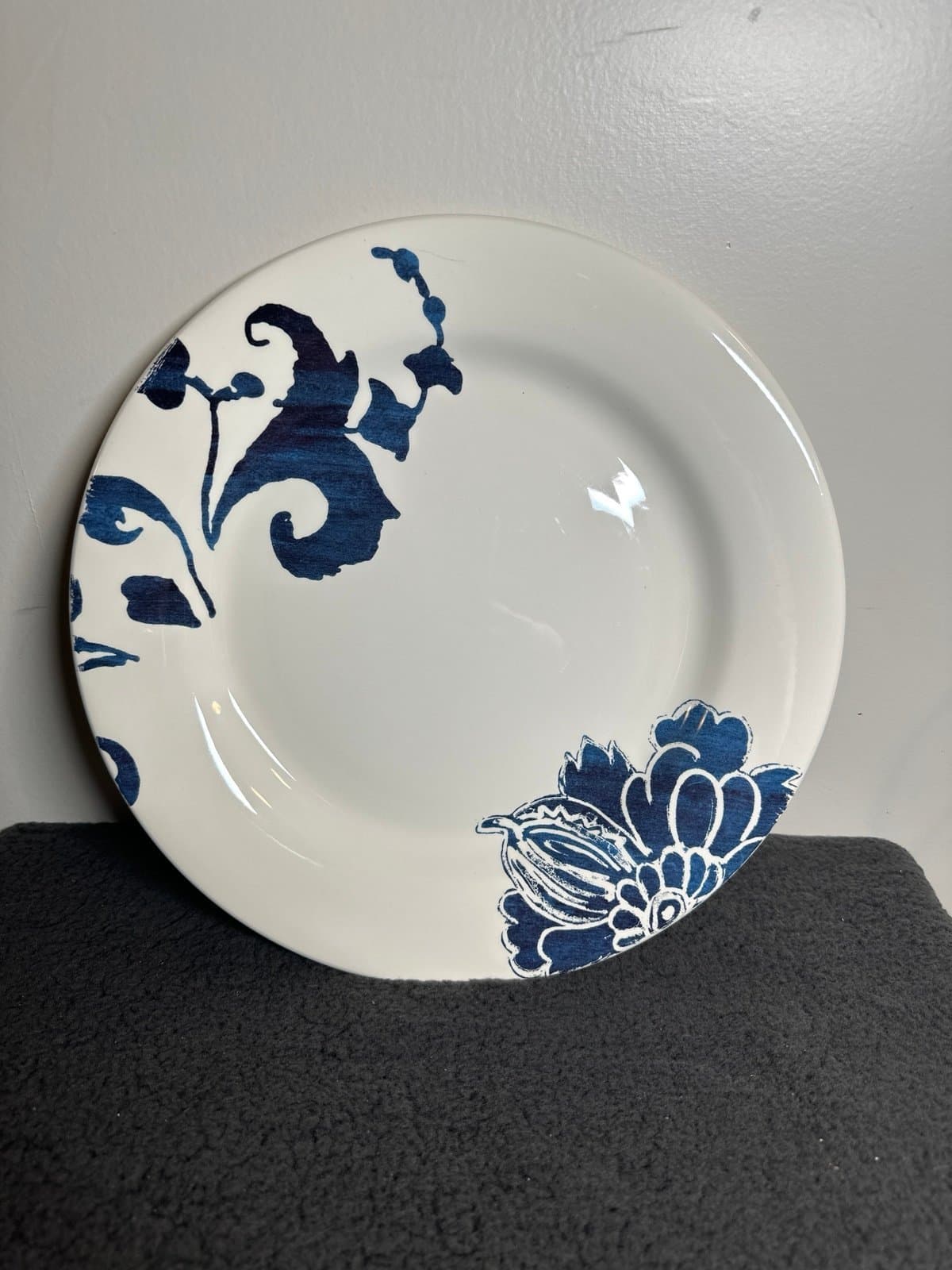 Gien France Indigo Brigette de Bazelaire Dinner Plate- NEW!!
