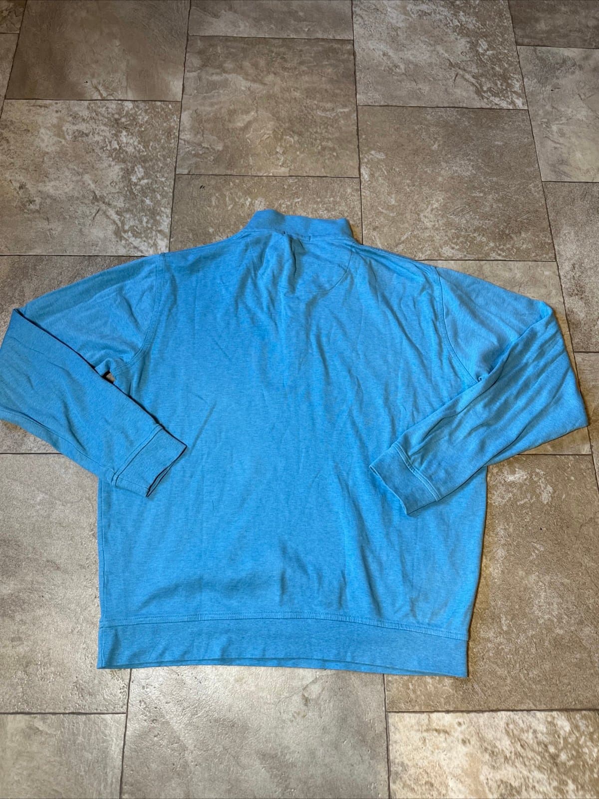 Peter Millar Blue Cotton Long Sleeve 1/4 Zip Pullover Men's Sz M! EUC!! - Thumbnail 5