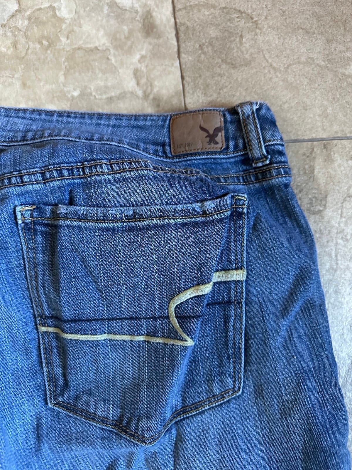 AE AMERICAN EAGLE OUTFITTERS SKINNY STRETCH WOMENS JEANS SIZE 18 REG - Thumbnail 8
