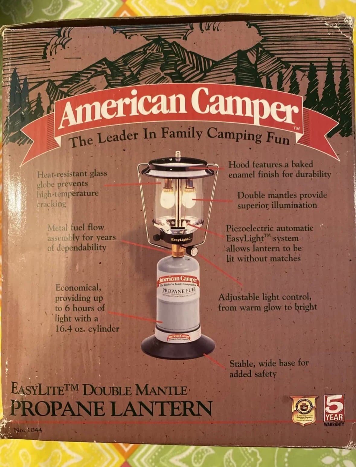 Vintage American Camper Double Mantle Propane Lantern With Box Model 1044 - Thumbnail 2