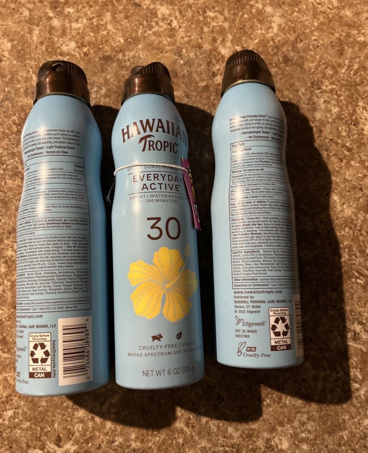 3 Pack Hawaiian Tropic Island Sport Spray Ultra Light Sunscreen SPF 30 6 oz. - Thumbnail 2