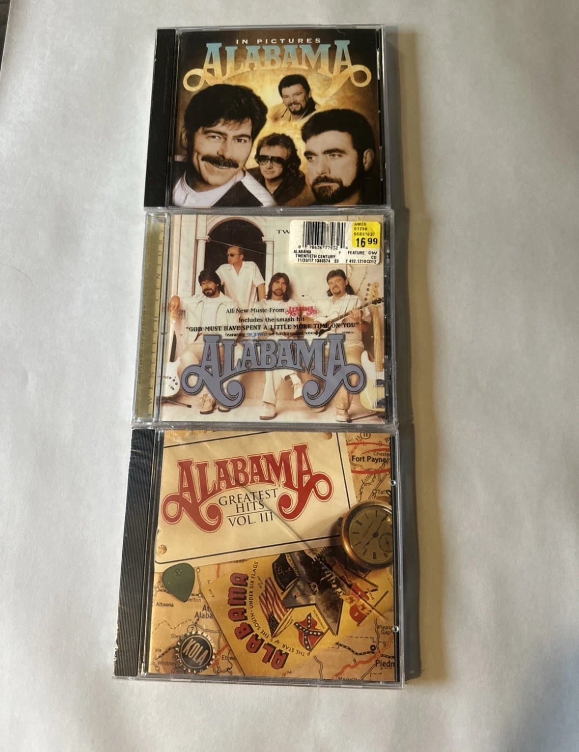 Alabama - 3 Factory Sealed CD’s- Mint, Cracked Case