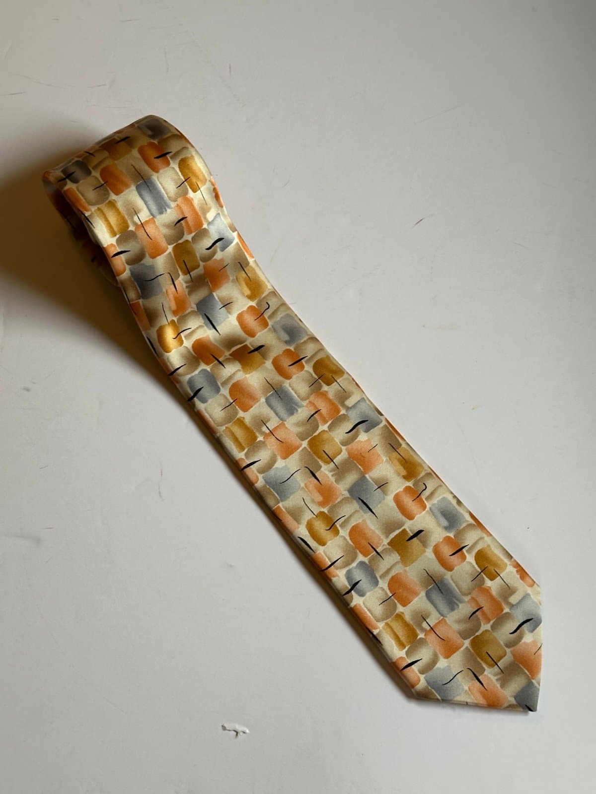 J Garcia Moon Collection Forty-Seven Tie Moon Mountain Orange 58 x 3.5 EUC!