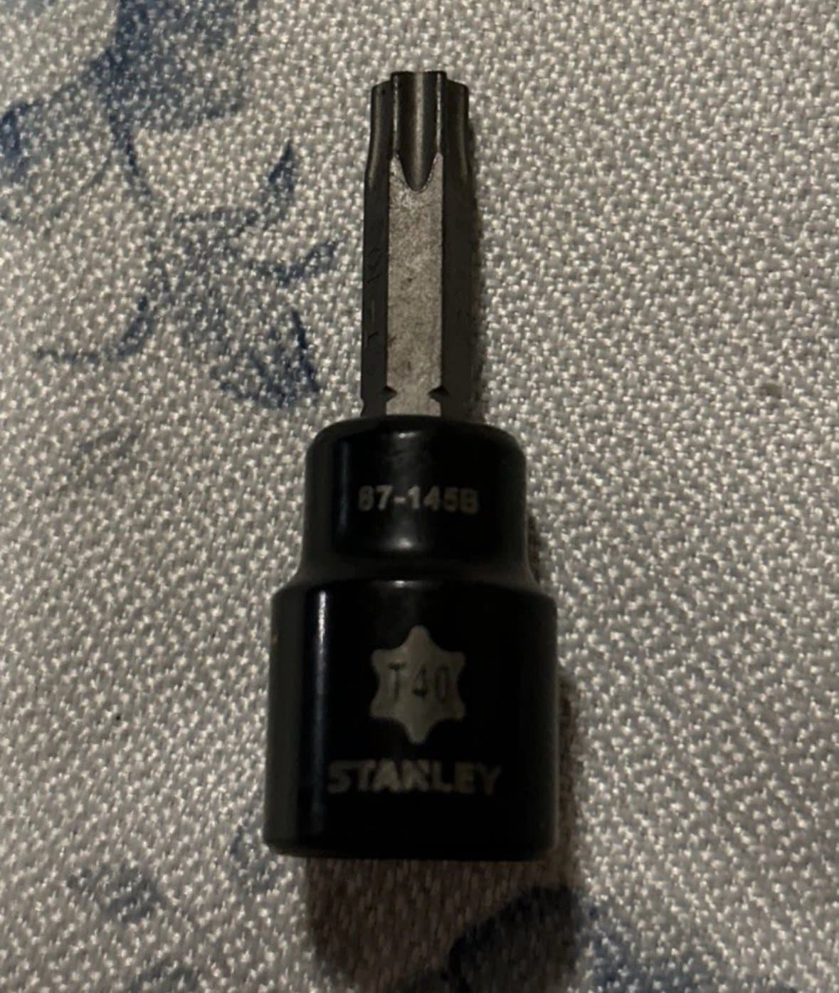 Stanley Black Chrome Torx Bit T40 87-145B 3/8” Drive (T)