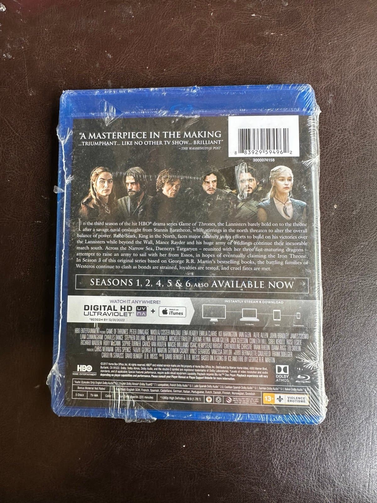 Blu-ray.Game of Thrones: the Complete 3rd Season Brand new, factory sealed! - Thumbnail 2