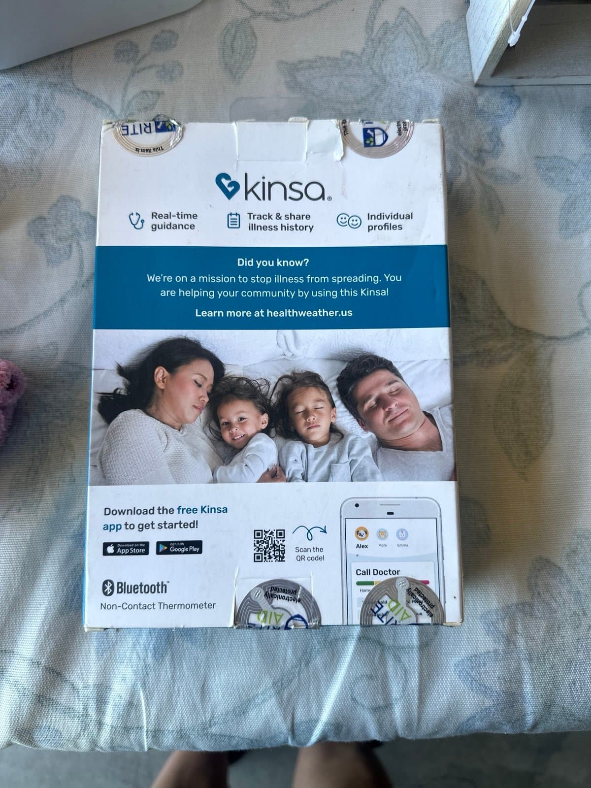 Kinsa Quick Scan Non-Contact Smart Thermometer Smartphone App 1 Second Readin - Thumbnail 2
