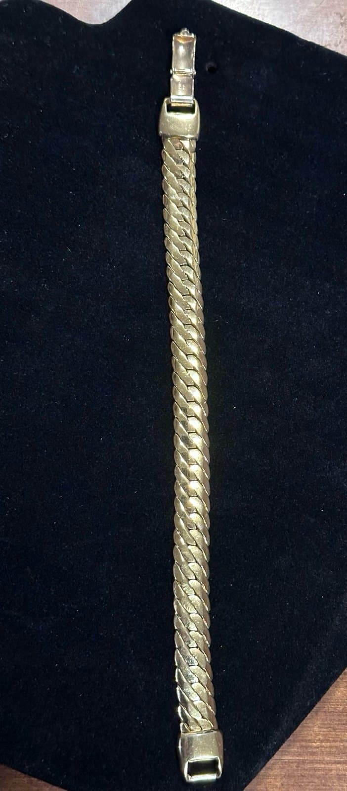 ELEGANT NAPIER GOLD TONE HERRINGBONE BRACELET! 7 1/4" EX. COND. - Thumbnail 3