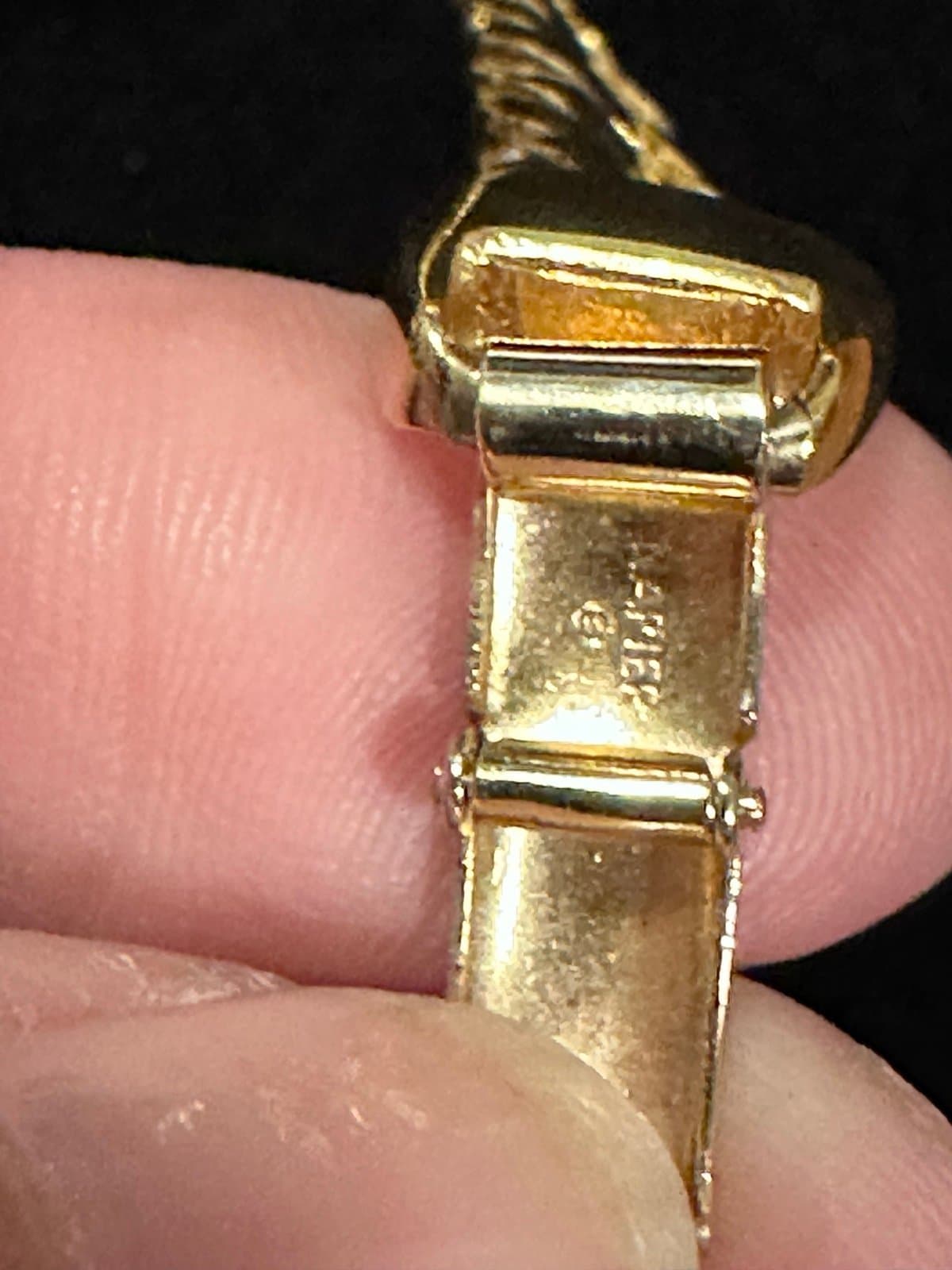 ELEGANT NAPIER GOLD TONE HERRINGBONE BRACELET! 7 1/4" EX. COND. - Thumbnail 5