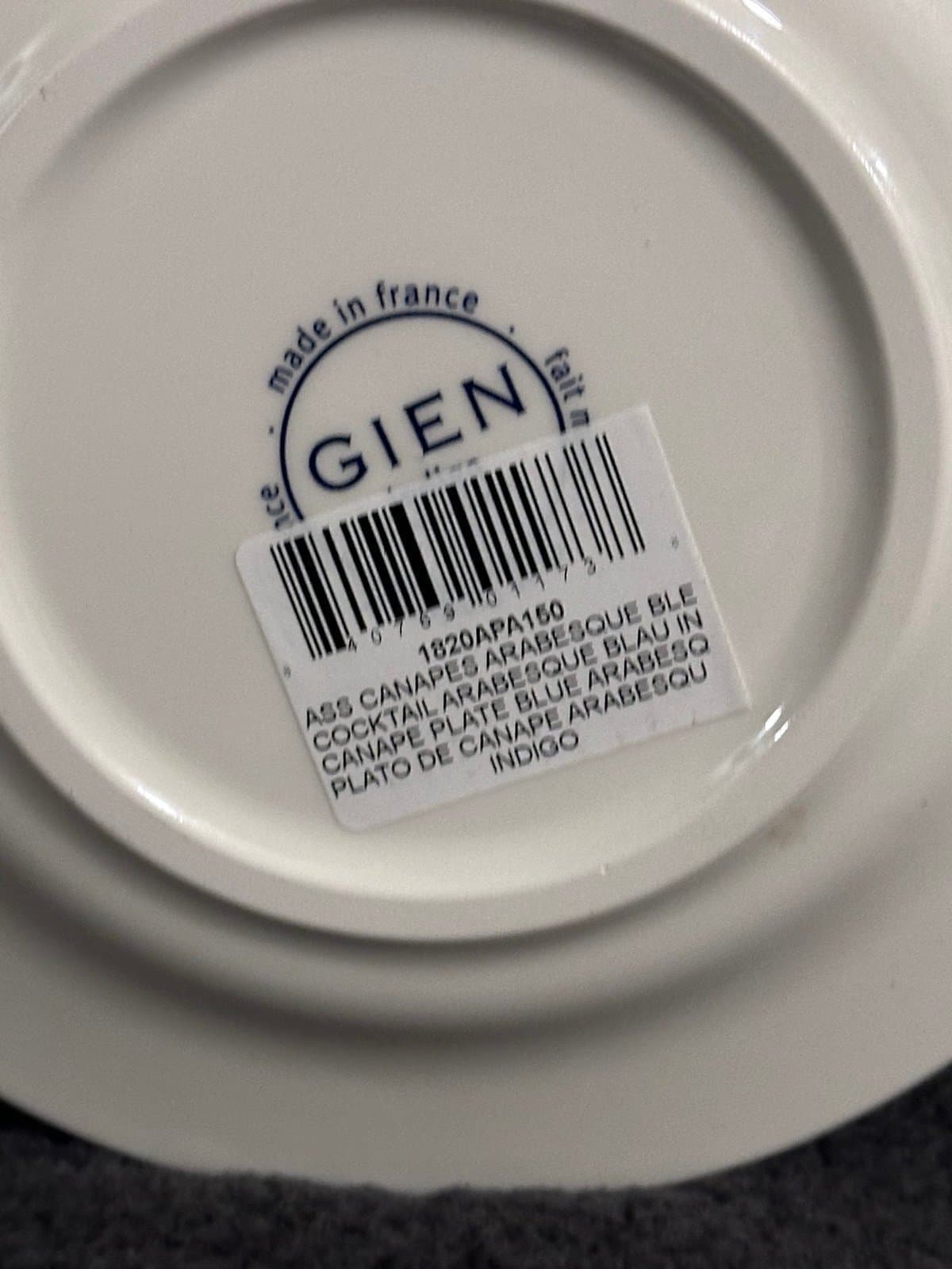 Gien Indigo 6 1/2” Bread & Butter Plate NEW!! - Thumbnail 3