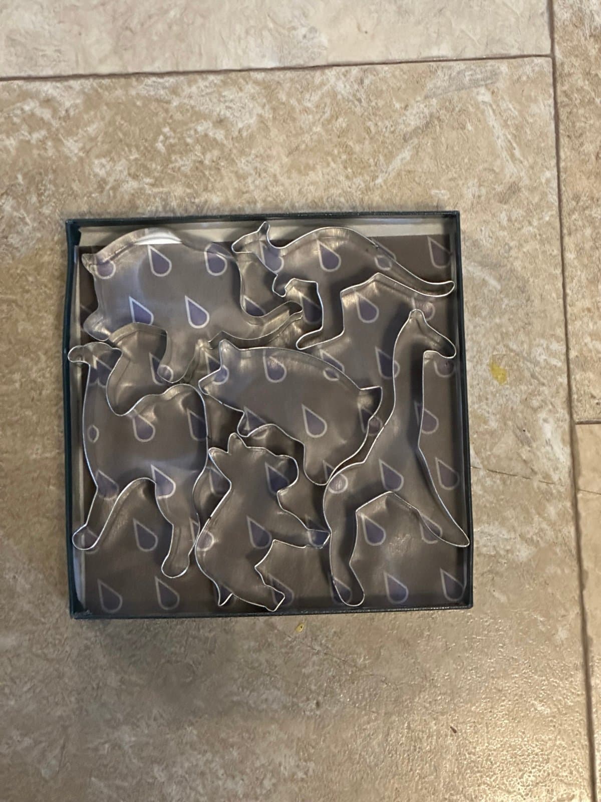 Vintage Set Of Six Metal Animal Themed Cookie Cutters With Box - See pics!! - Thumbnail 2