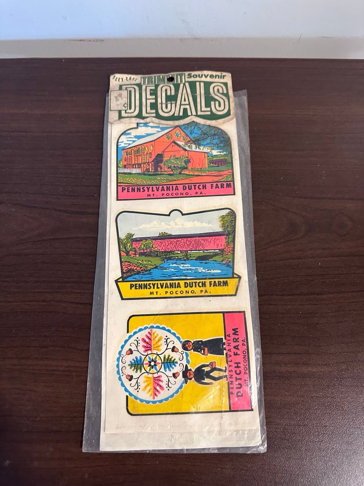 Vintage Trimmit Souvenir Flex Stickers PA Dutch Farm! NEW!