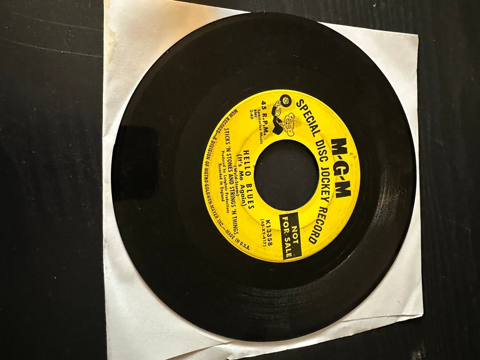 MGM SPECIAL DISC JOCKEY 45 Promo Hello blues (It’s Me Again)-Kisses Worth A Mill - Thumbnail 2