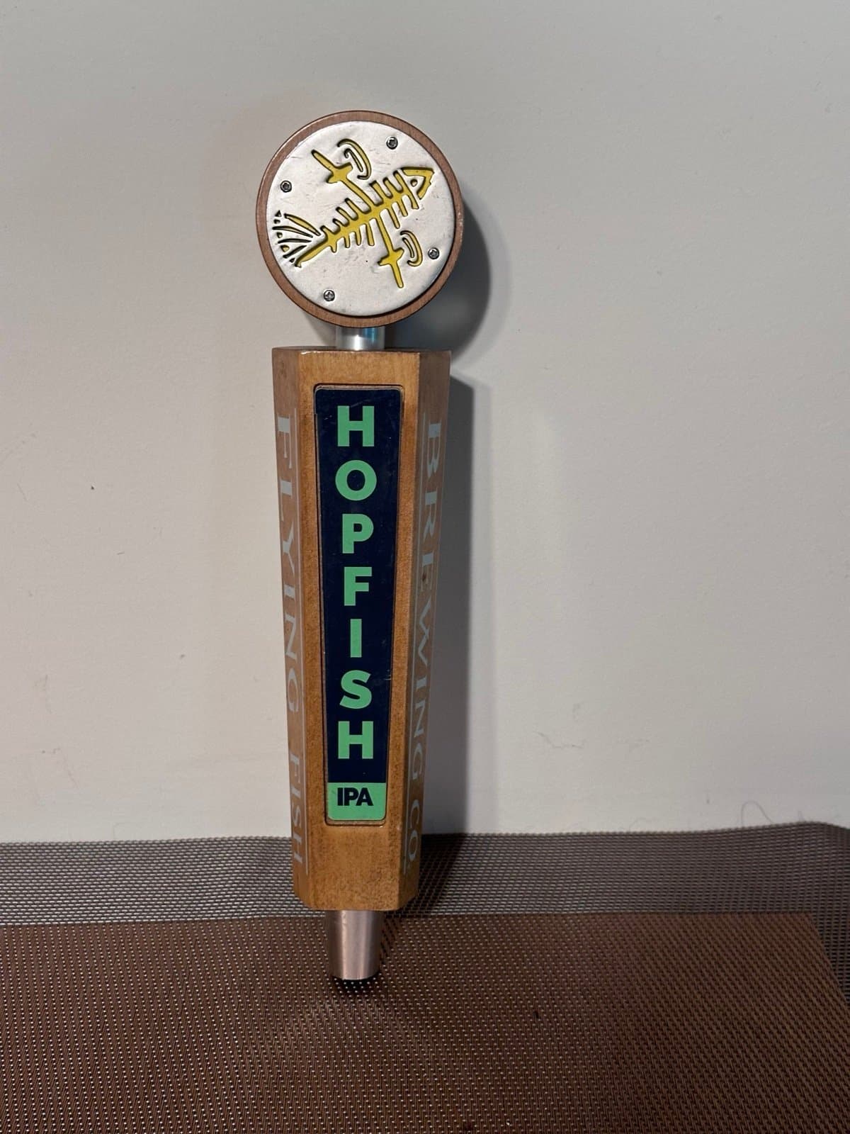 Vintage FLYING FISH Hopfish India Pale Ale Beer Tap Handle, 11" Tall