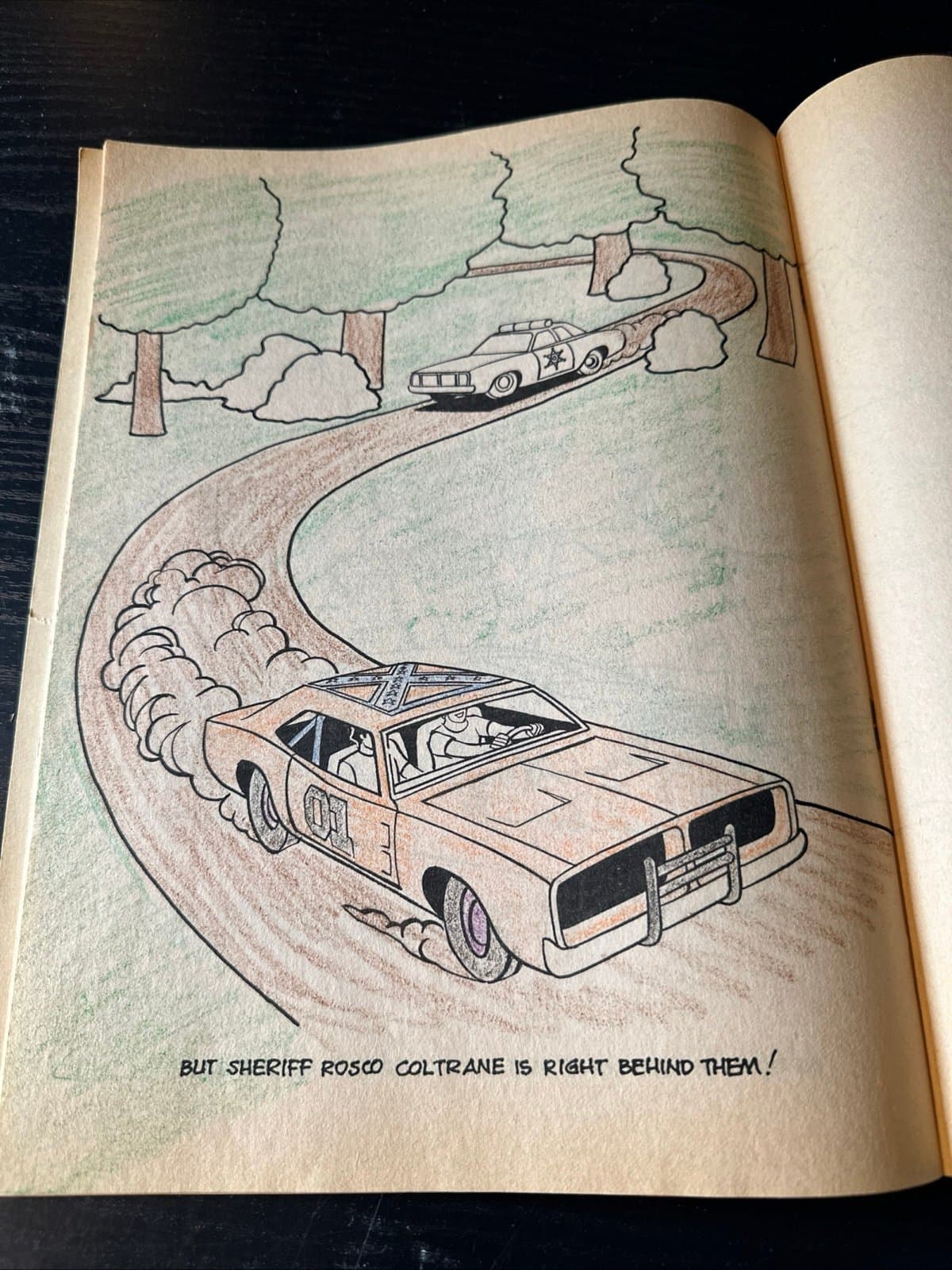 Vintage 1981 The Dukes Of Hazzard Stunt Show Coloring & Activity Book Used 2 Pgs - Thumbnail 4