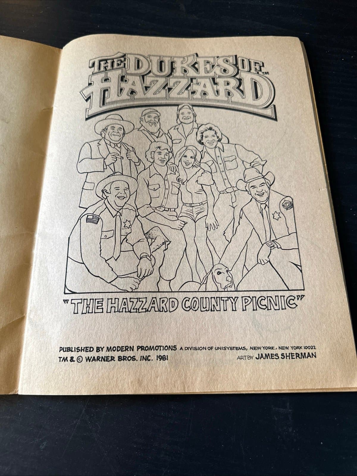 Vintage 1981 The Dukes Of Hazzard Stunt Show Coloring & Activity Book Used 2 Pgs - Thumbnail 5