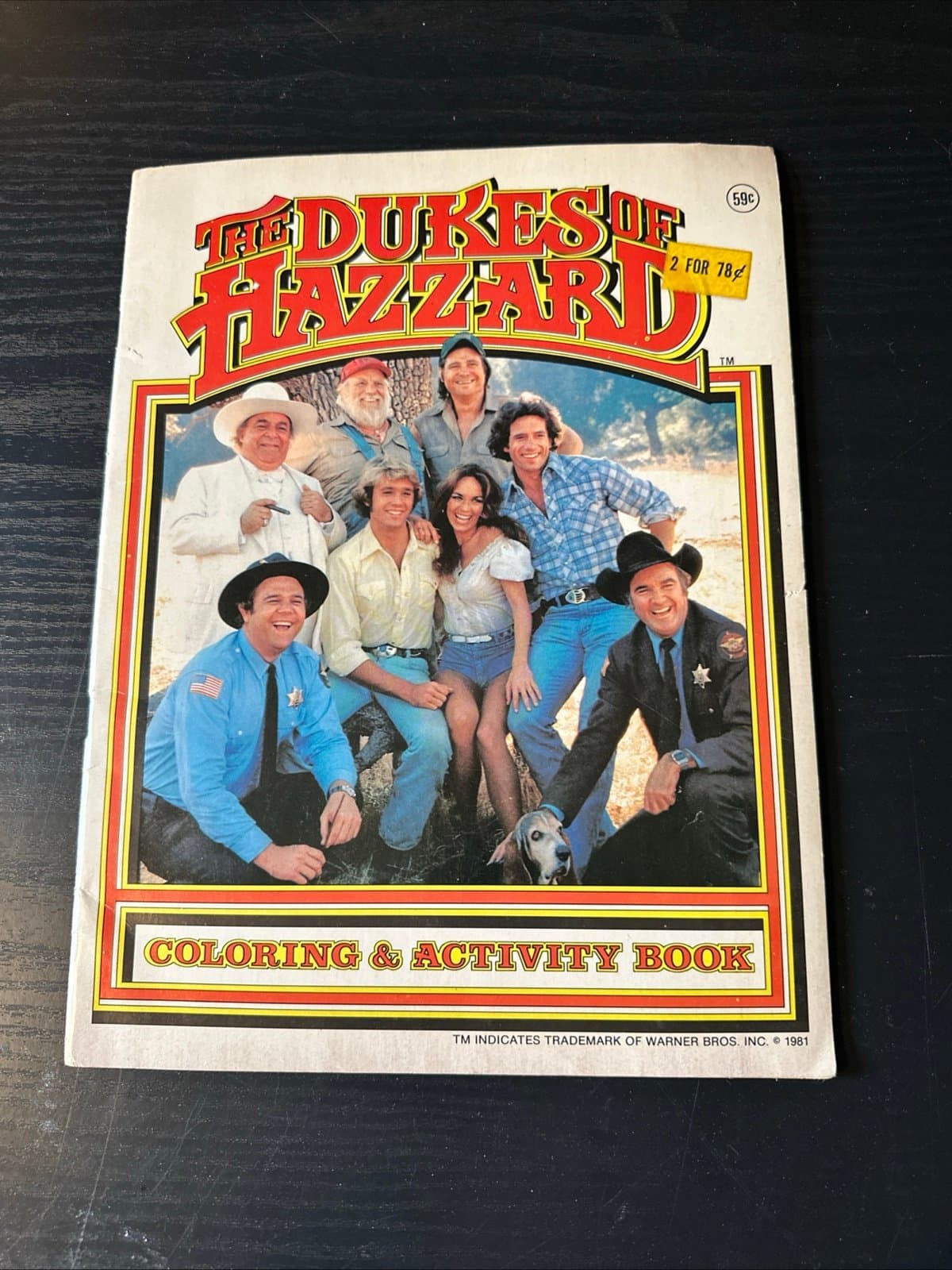 Vintage 1981 The Dukes Of Hazzard Stunt Show Coloring & Activity Book Used 2 Pgs