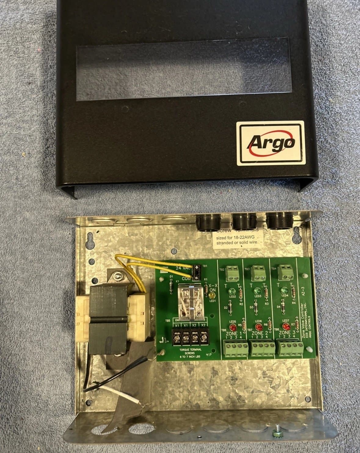 Argo Switching Relay 3 Zone Valve Controller Argo Z157 AZ-3 For Circulators 120v