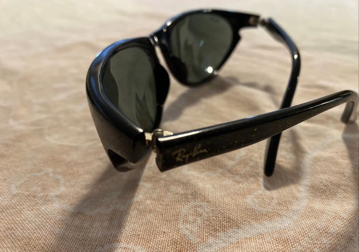 VINTAGE B&L RAY BAN W2352 GOLDEN FLASH GLITTERED SKYLINE SUNGLASSES YOAS - Thumbnail 11
