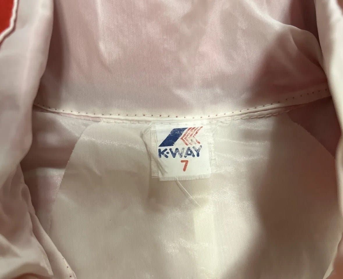 Vintage K-Way Lightweight Track Suit Jacket Pants Size 7 Small Hoodie Pullover - Thumbnail 7