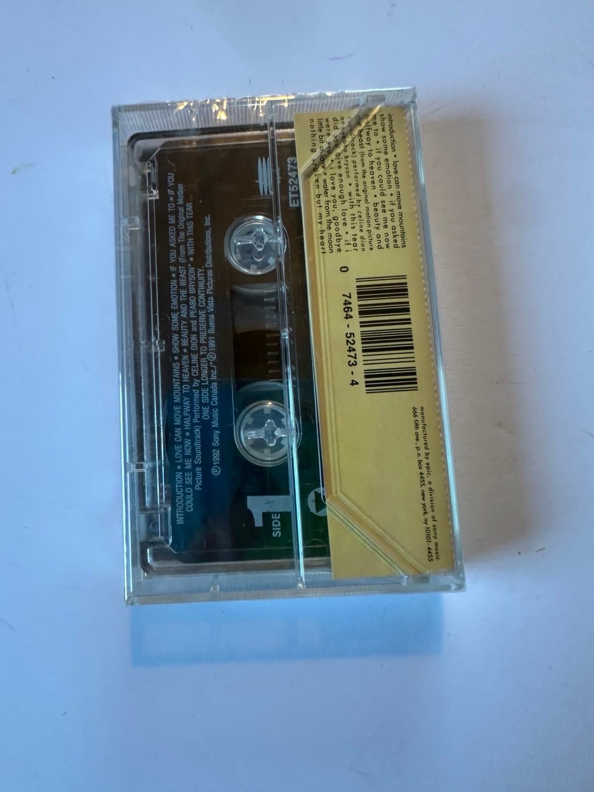 Celine Dion 1992 Self-Titled Album Cassette - NEW Sealed - Thumbnail 3