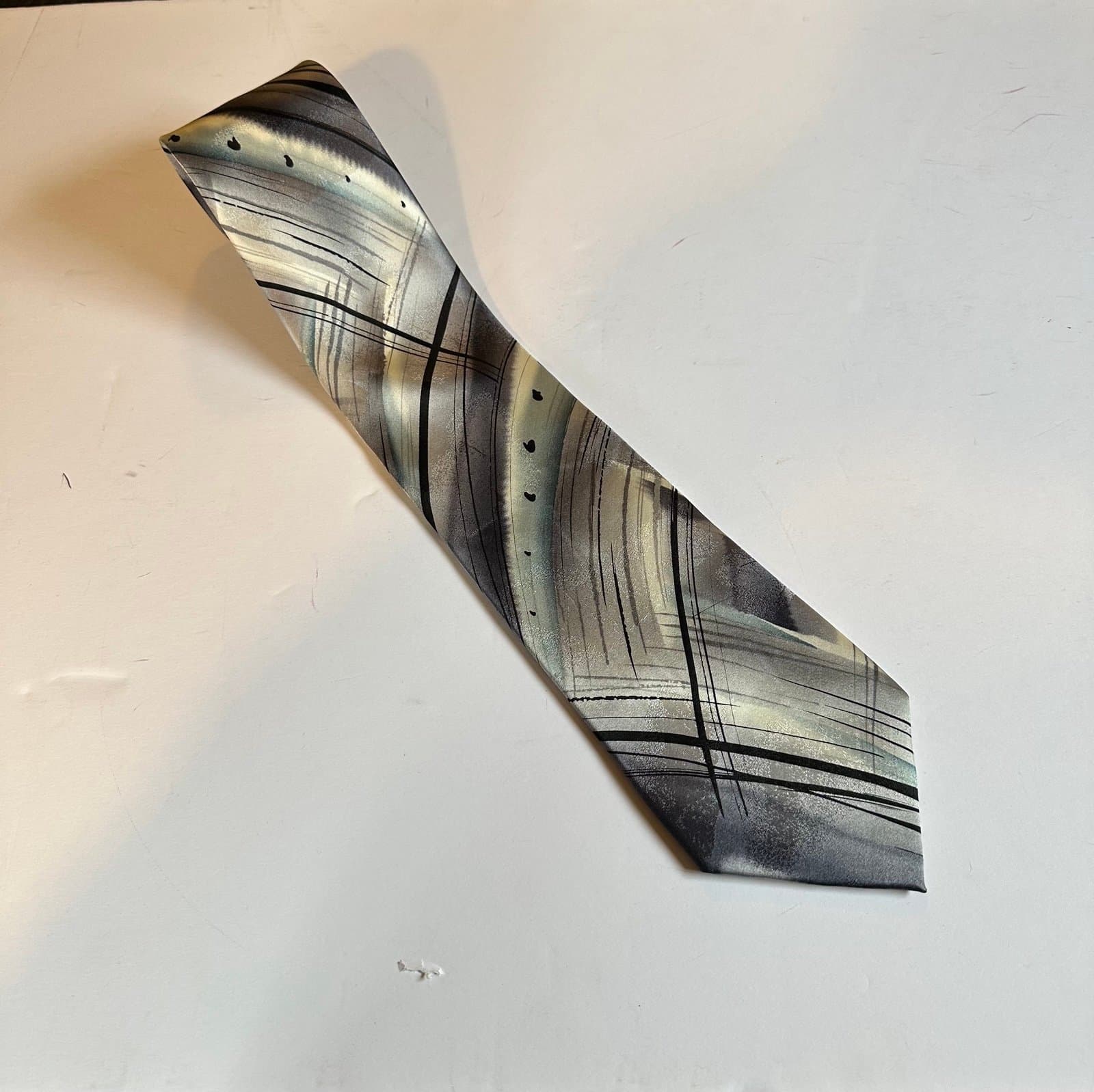 J Garcia Moon Collection Forty-Seven Tie Moon Mountain Orange 58 x 3.5 EUC!