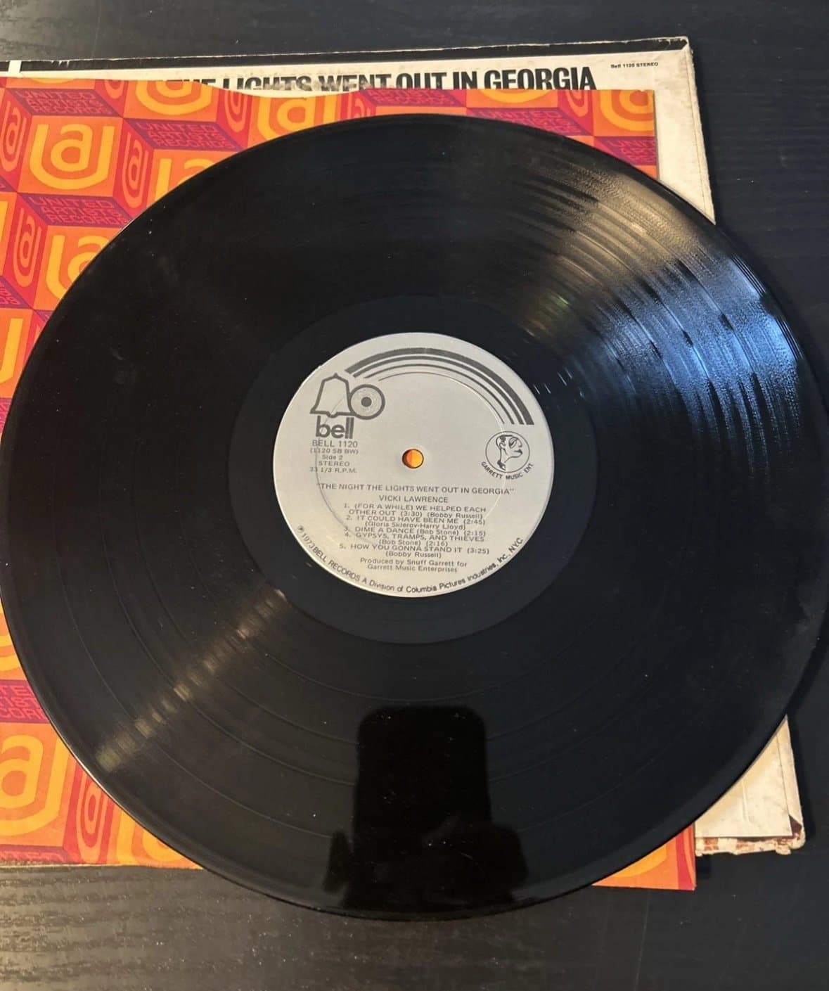 VICKI LAWRENCE - THE NIGHT THE LIGHTS WENT OUT IN GEORGIA, BELL 1120, LP, 1973. - Thumbnail 3