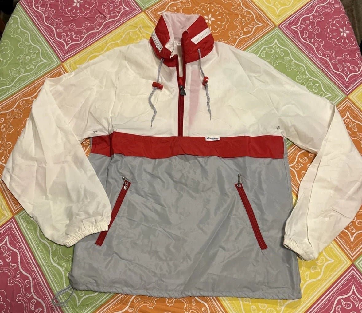Vintage K-Way Lightweight Track Suit Jacket Pants Size 7 Small Hoodie Pullover - Thumbnail 2