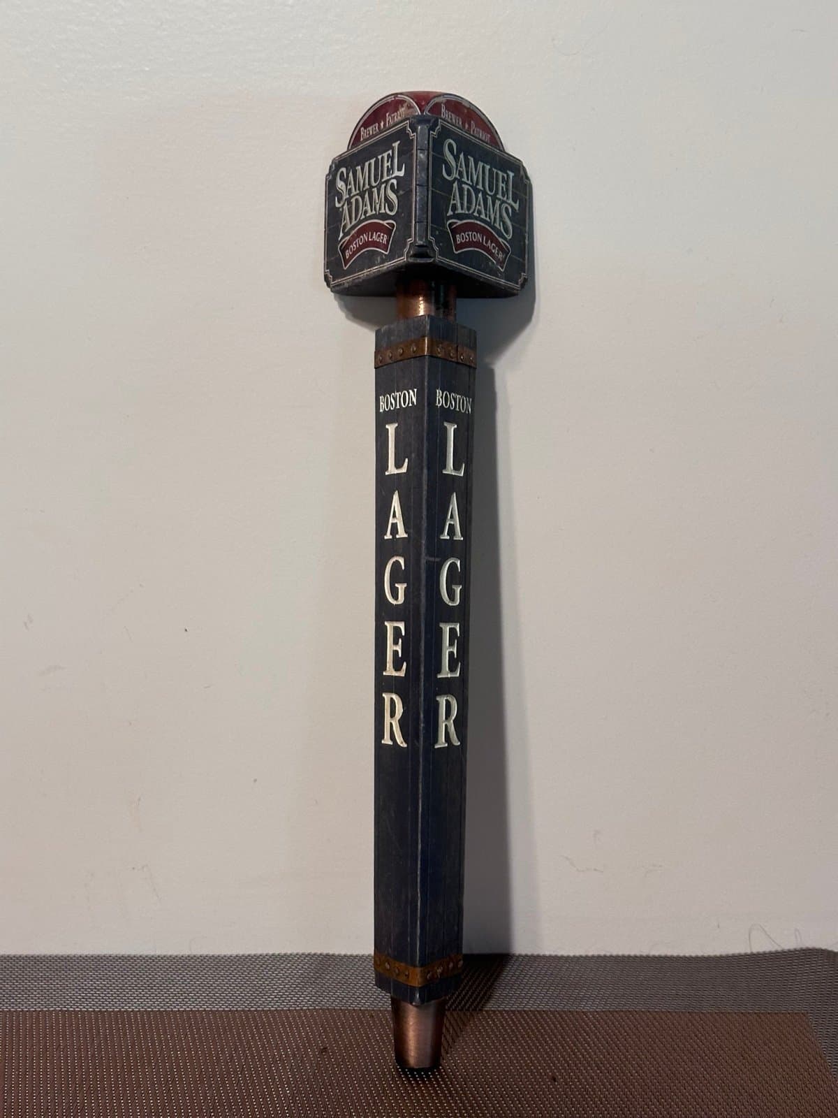 SAM ADAMS - BOSTON LAGER - Wooden - BEER TAP HANDLE Samuel Adams