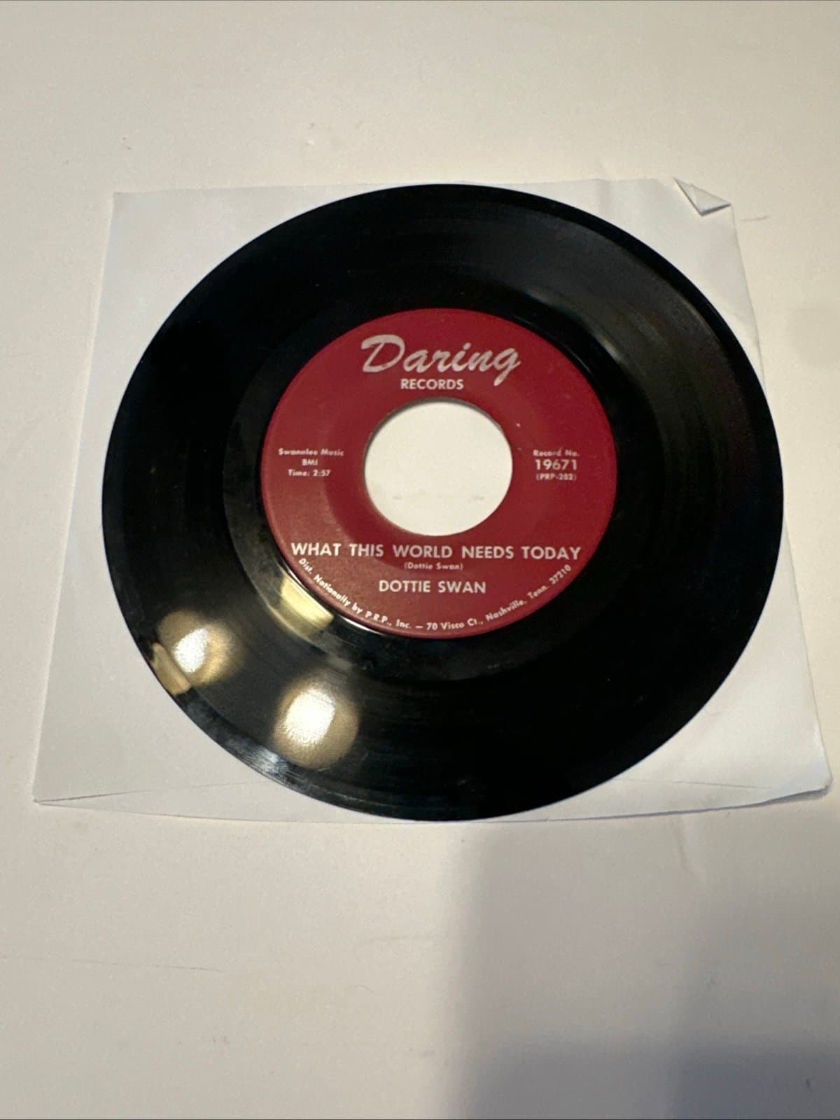 DOTTIE SWAN Aunt Hattie/What The World Needs Today 45 7" Vinyl COUNTRY - Thumbnail 2
