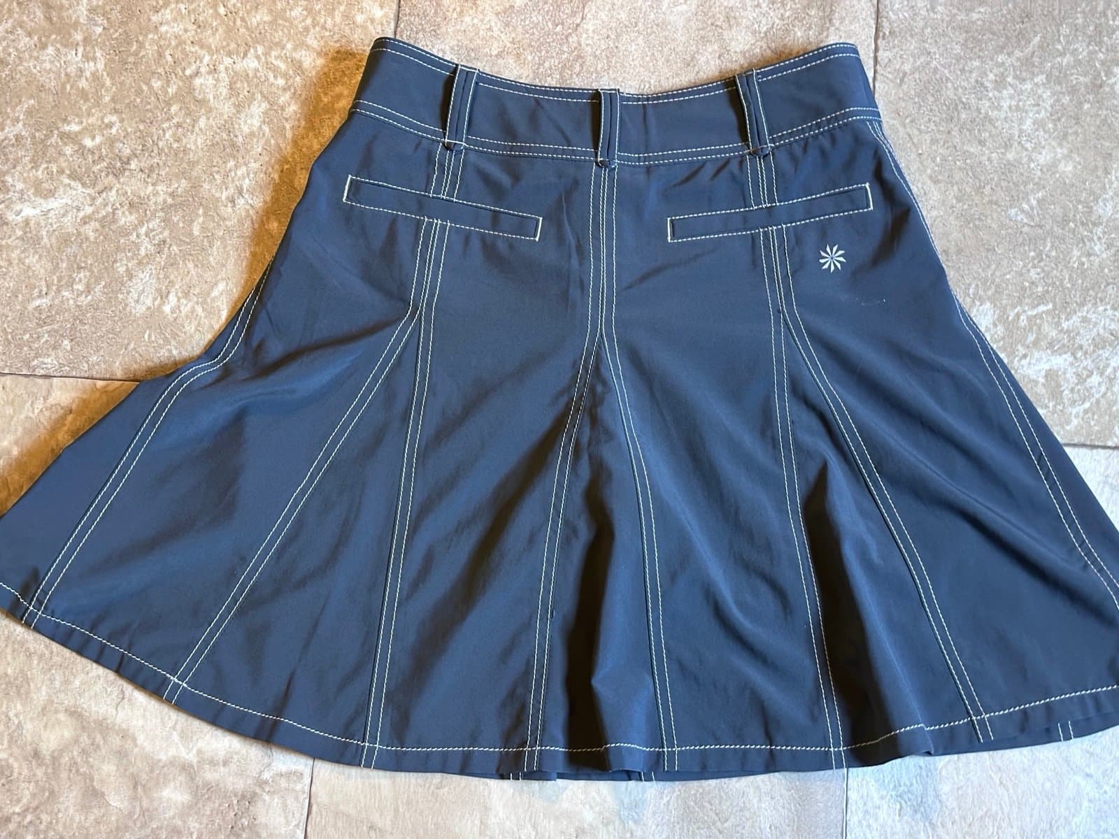 Athleta Skirt 0 Gray Whatever Skort Flare Athletic Tennis Excellent Cond! - Thumbnail 6