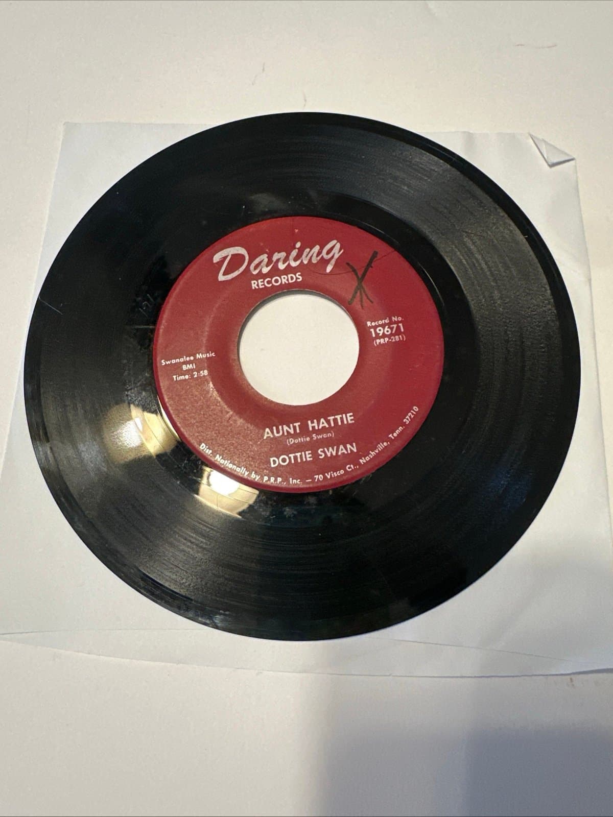 DOTTIE SWAN Aunt Hattie/What The World Needs Today 45 7" Vinyl COUNTRY