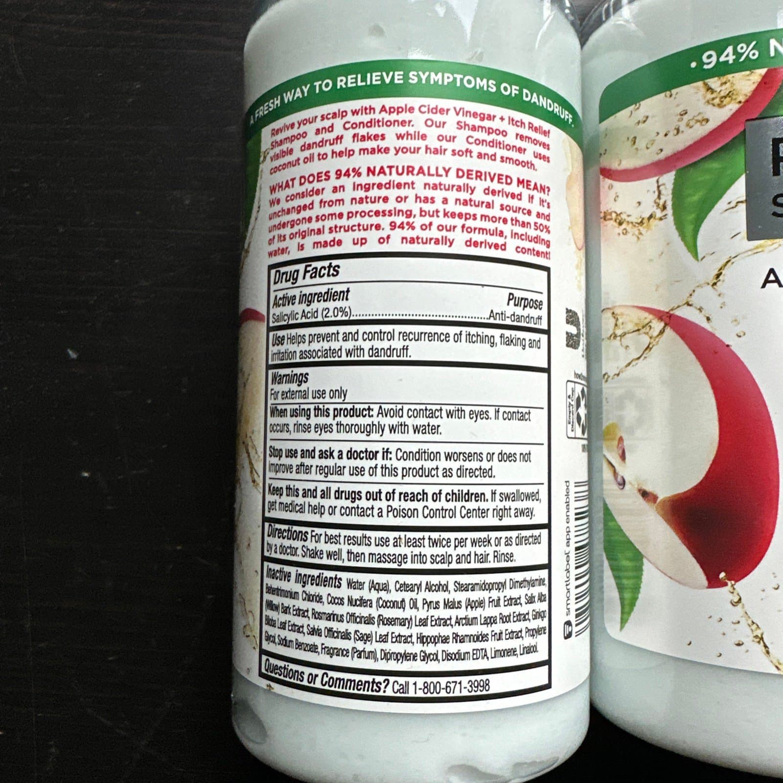 4 Re-fresh Scalp Care Anti-Dandruff Conditioner Apple Cider Vinegar itch Relief - Thumbnail 2