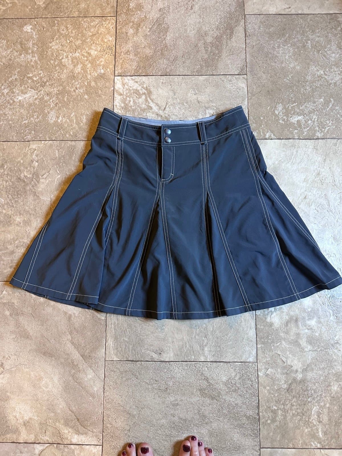 Athleta Skirt 0 Gray Whatever Skort Flare Athletic Tennis Excellent Cond!