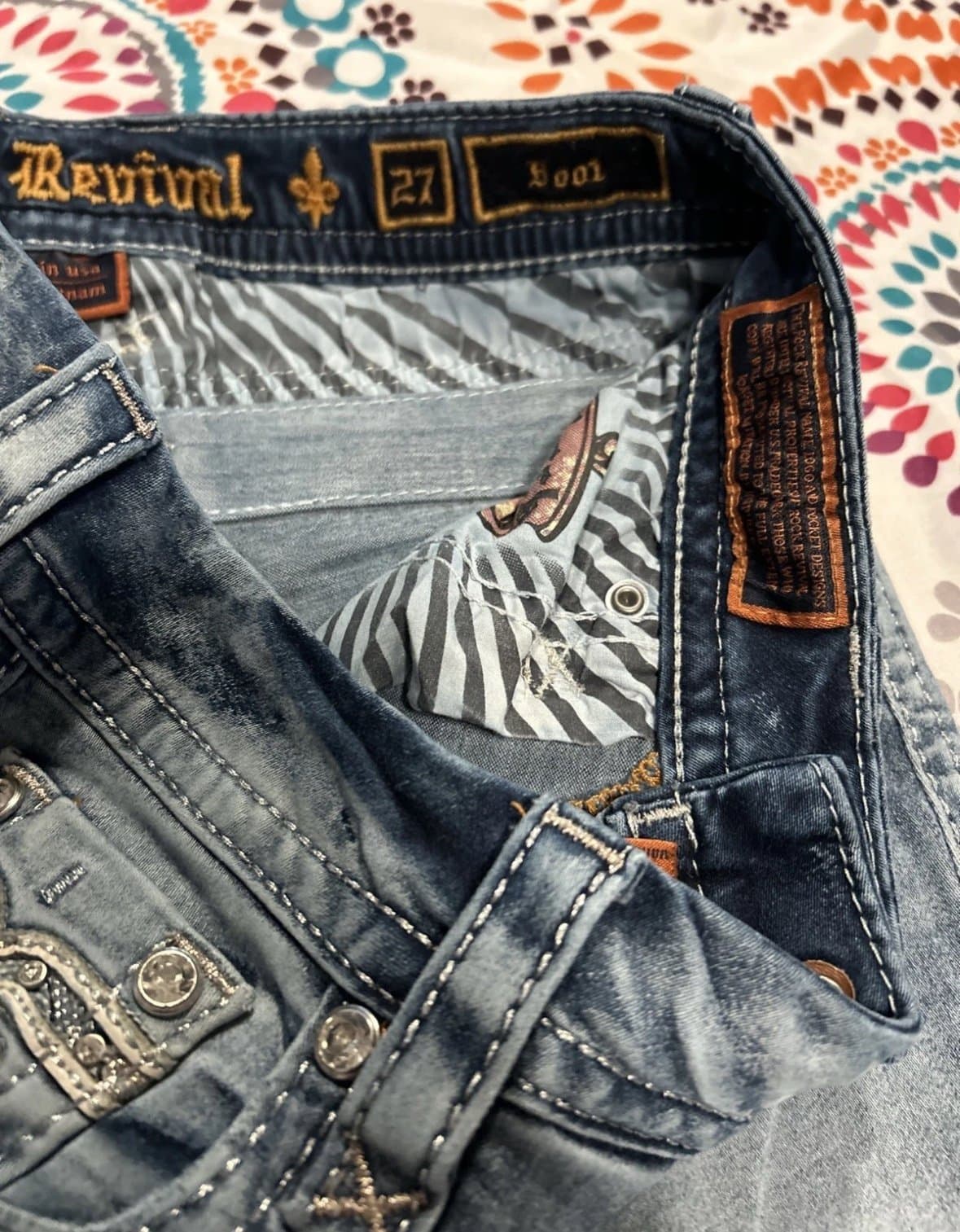 Rock Revival Jeans Size 27 X 32 Brunella Boot Distressed Light Wash - Thumbnail 5