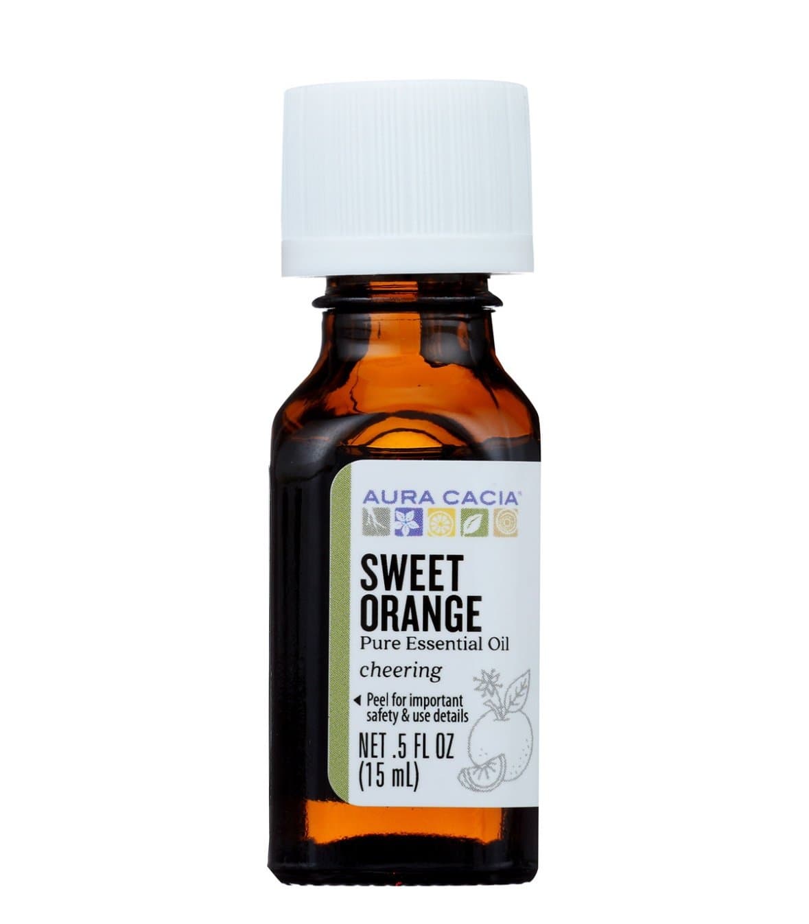 Aura Cacia Pure Essential Oil Sweet Orange Cheering 0.5 Oz