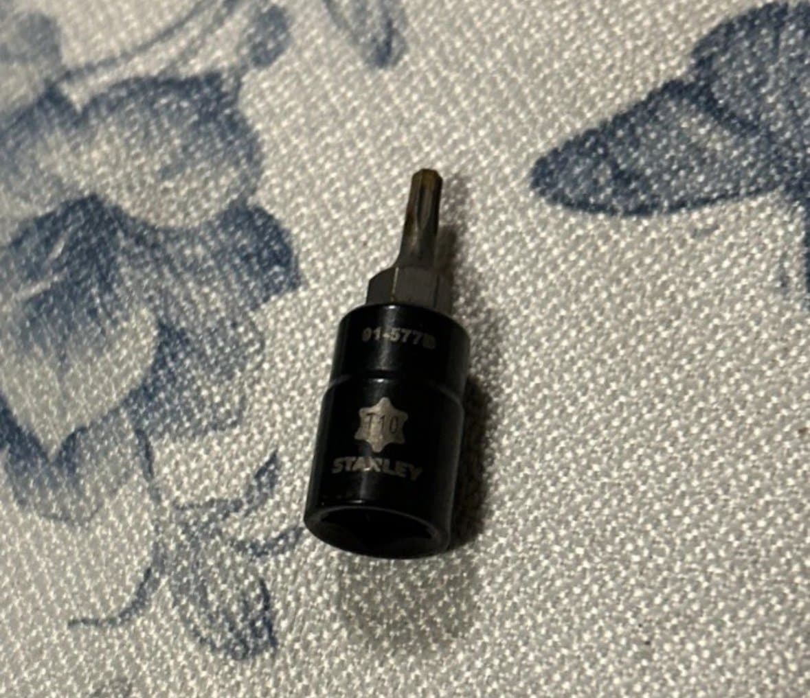 Stanley Black Chrome Torx Bit T-10 91-577B 1/4” Drive (AA)