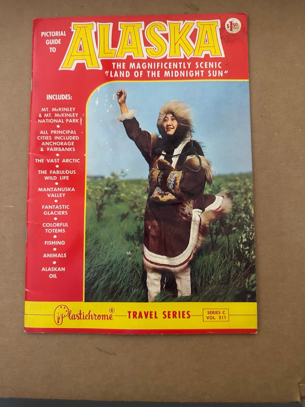 1960s Plastichrome Pictorial Guide To Alaska, Exc. Condition!!