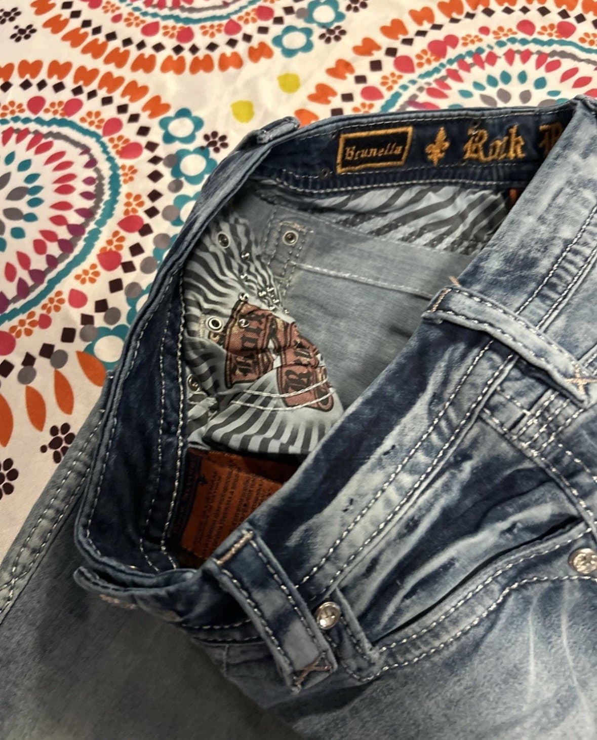 Rock Revival Jeans Size 27 X 32 Brunella Boot Distressed Light Wash - Thumbnail 6