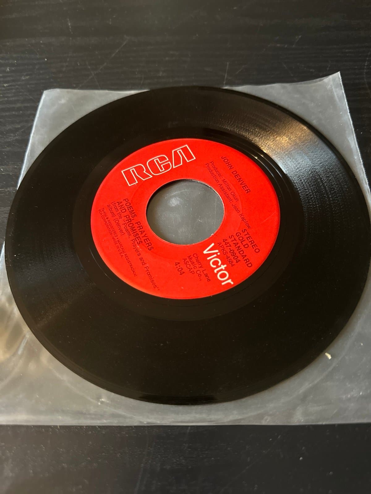 John Denver Take Me Home Country Roads/Poems Prayers 45 RECORD - Thumbnail 2